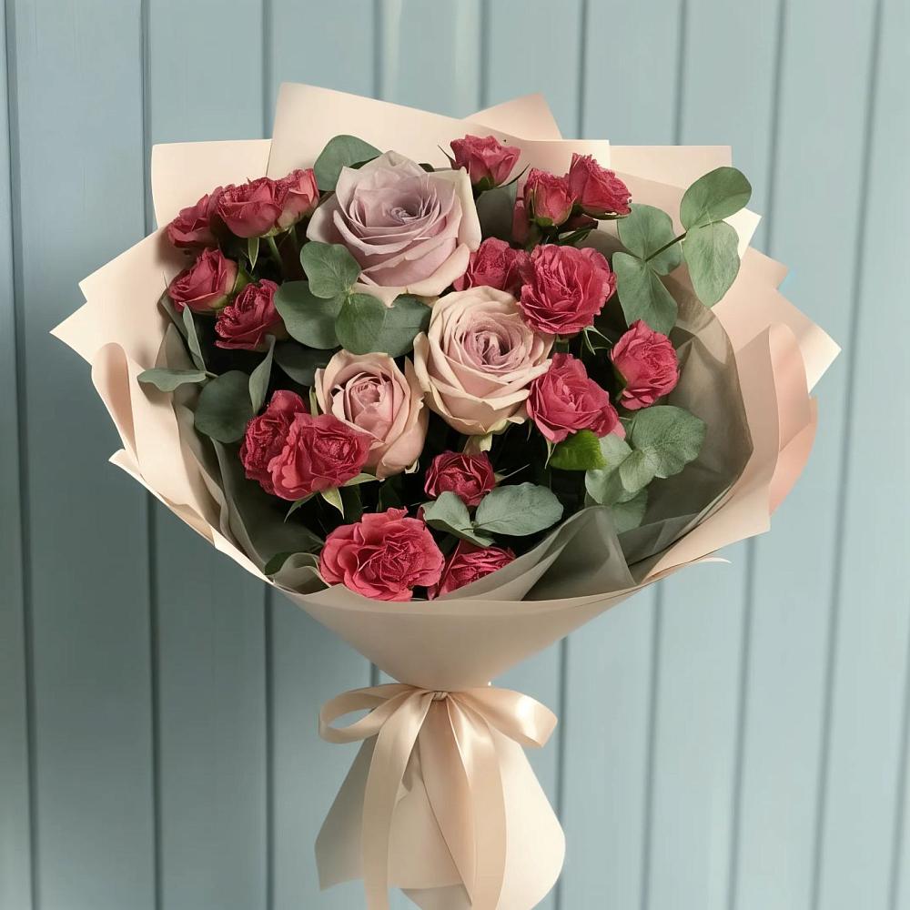 Букет цветов из: Гвоздики и Розы в Кандалакше