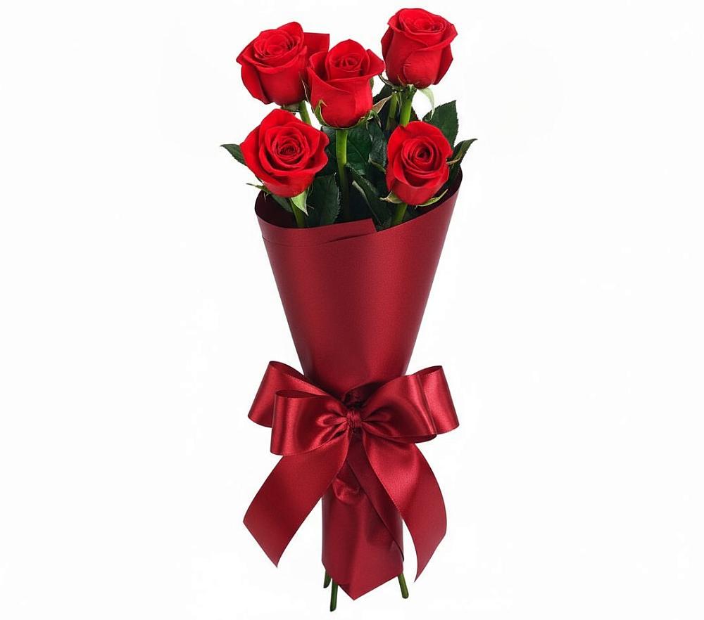 Букет 5 Красных роз Эдлесс Лав в Кандалакше