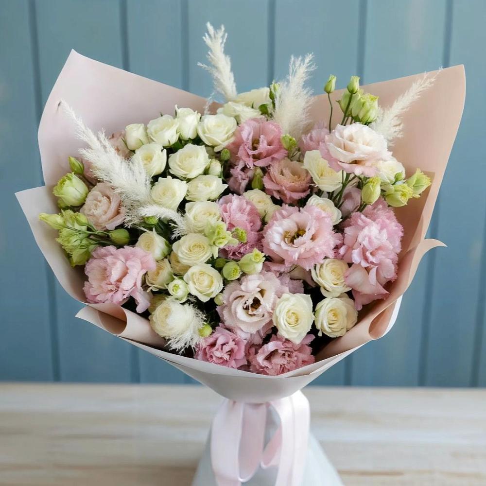 Букет цветов из: Альстромерии и Розы в Кандалакше