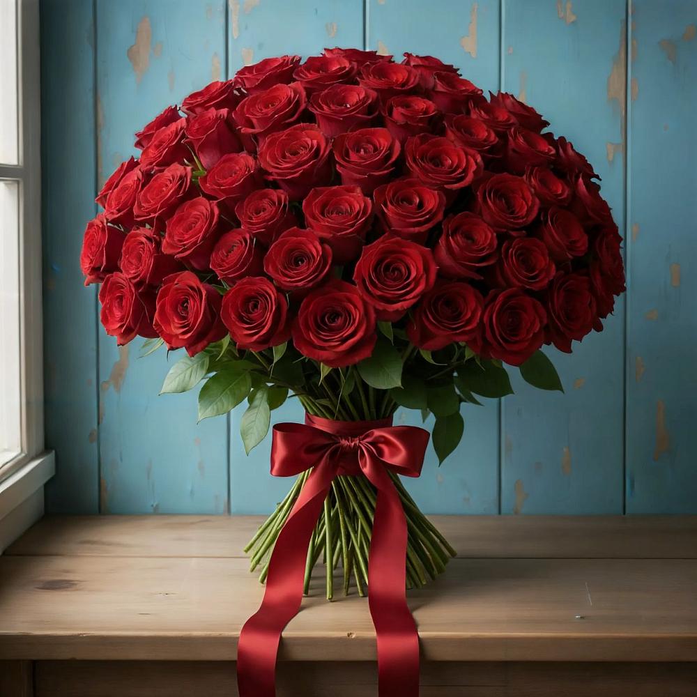 Букет Красные розы Блэк Меджик в Кандалакше