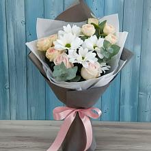 Букет цветов из:  Хризантемы и Розы в Кандалакше