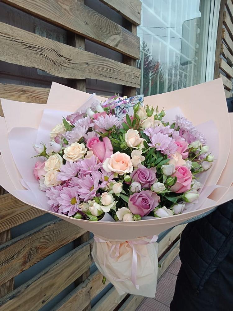 Букет цветов из: Розы и Хризантемы в Кандалакше