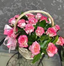 Цветочная композиция из Розы в корзине #REPLACE_PRED# Кандалакше