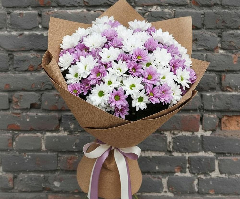 Букет цветов из: Хризантемы в Кандалакше