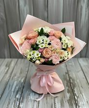 Букет цветов из:  Гвоздики, Розы и Хризантемы в Кандалакше