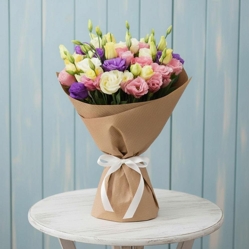 Букет цветов из: Лизиантусы в Кандалакше