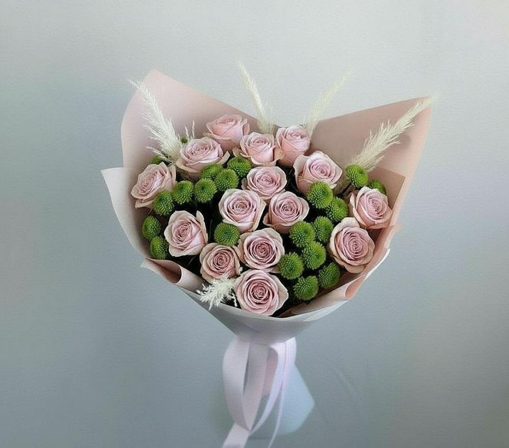 Букет цветов из: Розы и Хризантемы в Кандалакше