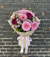Букет цветов из:  Герберы и Хризантемы в Кандалакше