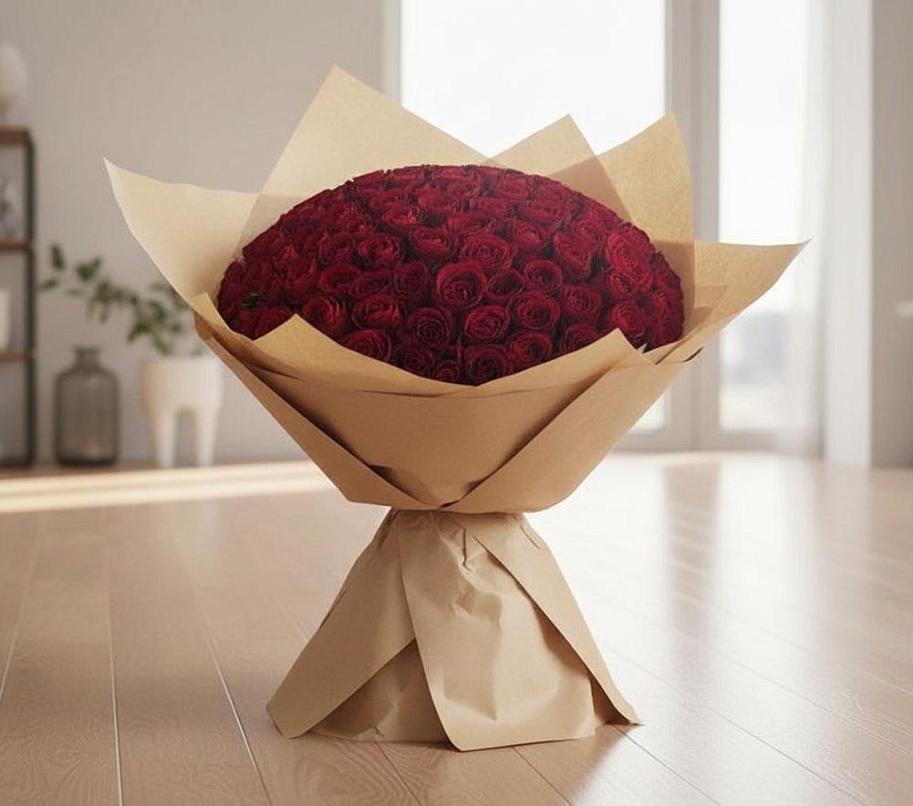 Букет 101 Красная роза в Кандалакше