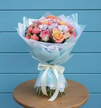 Букет цветов из:  Хризантемы и Розы в Кандалакше