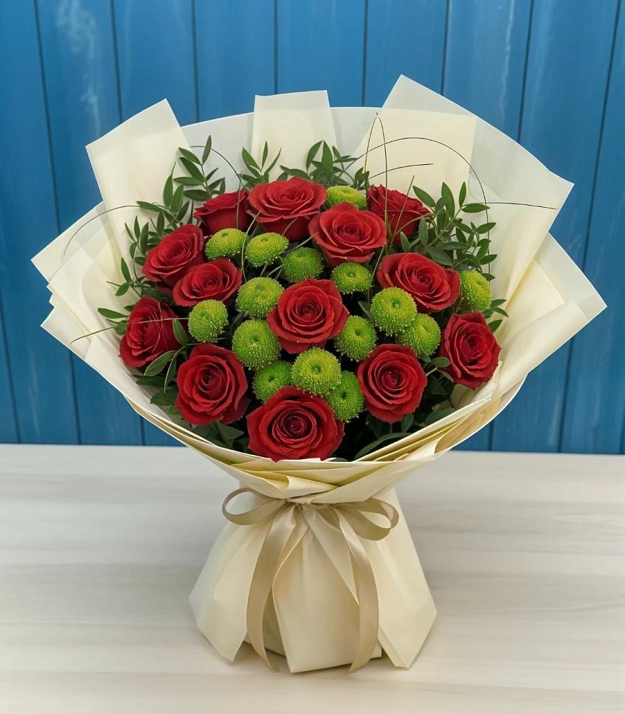 Букет цветов из: Розы и Хризантемы в Кандалакше