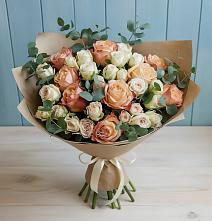 Букет цветов из:  Альстромерии и Розы в Кандалакше