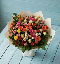 Букет Микс из разноцветных кустовых роз #REPLACE_PRED# Кандалакше