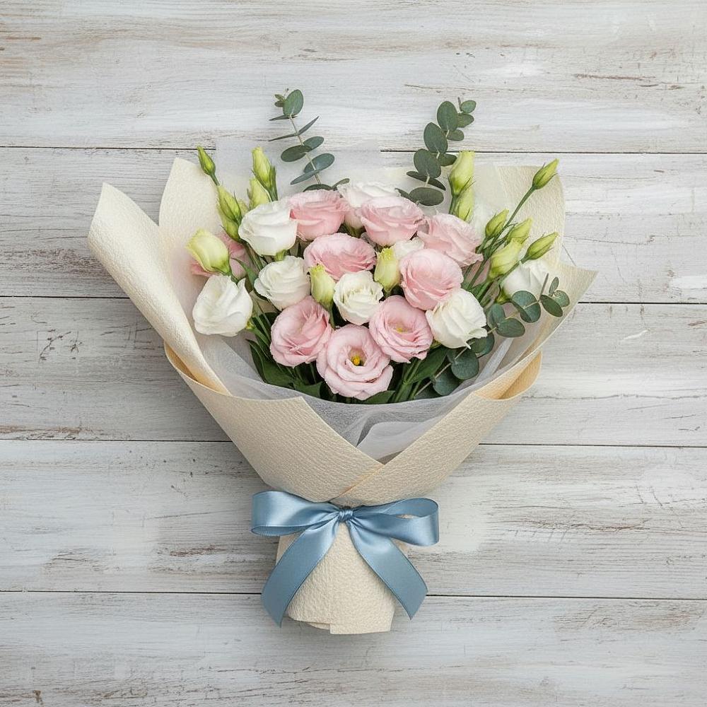 Букет цветов из: Лизиантусы в Кандалакше